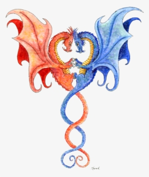 "dragon Art" "dragon Tattoo Art" Intertwined Dragons - Dragons Intertwined Transparent PNG - 400x475 - Free Download on - Tattoo Transparent PNG Free Download