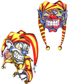 Full Back Skull Joker N Chess Tattoo Design - Tattoo Clown Png - Free Transparent PNG Clipart Images Download. - Tattoo Transparent PNG Free Download