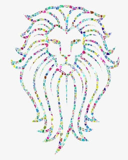Polyprismatic Tiled Lion Face Tattoo Clip Arts - Lion Tattoo Black And White Designs, HD Png Download - Tattoo Transparent PNG Free Download