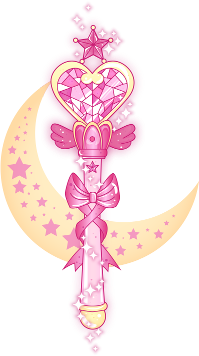 Fight Like A Girl Tattoo Sailor Moon Download - Sailor Chibi Moon Wand - Free Transparent PNG Clipart Images Download. - Tattoo Transparent PNG Free Download