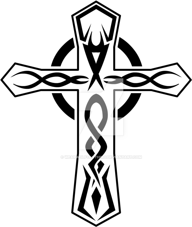 Tribal Clipart Tribal Cross - Black Cross Tattoo Png - Free Transparent PNG Clipart Images Download. - Tattoo Transparent PNG Free Download