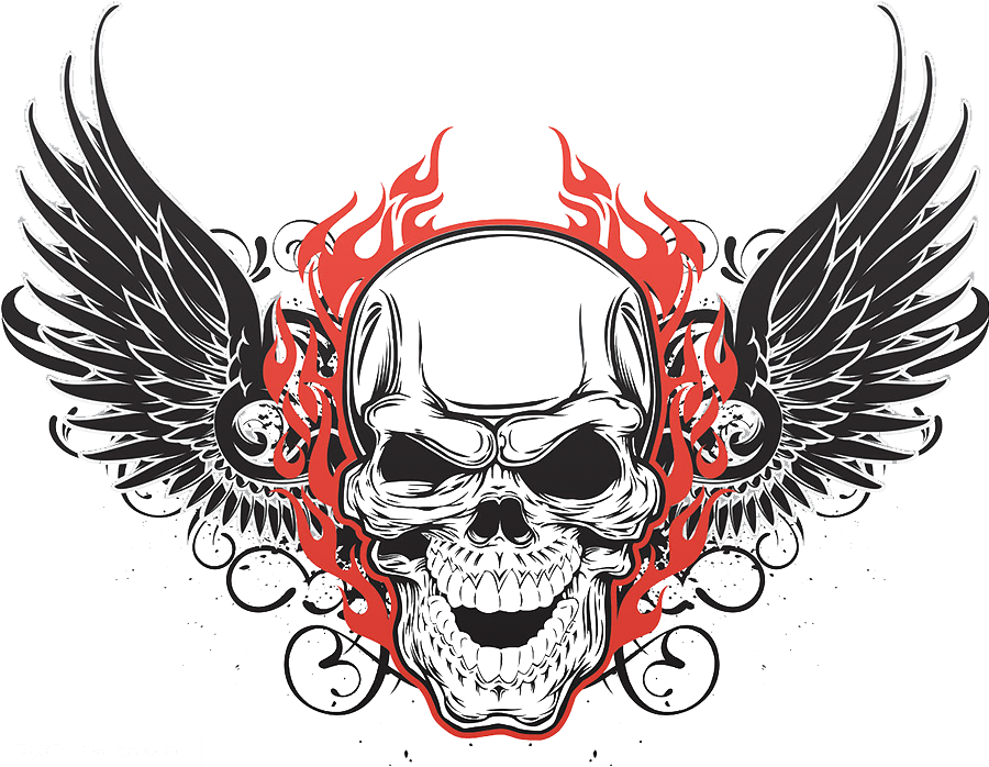 Tattoo Art Skull Flying Human Symbolism Skulls Clipart - Skull And Wings Tattoo Transparent PNG - 900x900 - Free Download on - Tattoo Transparent PNG Free Download