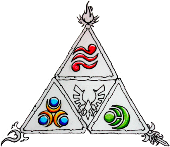 Triforce Drawing Watercolor Svg Stock - Triforce With Symbols Tattoo Transparent PNG - 579x504 - Free Download on - Tattoo Transparent PNG Free Download