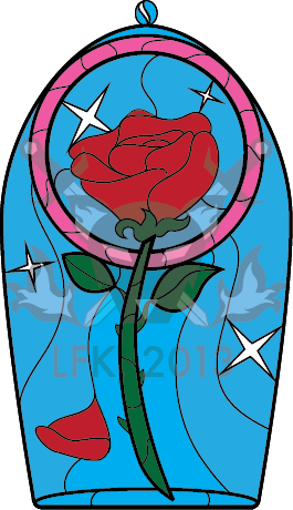 Beauty And The Beast Rose Tattoo By Lady Clipart - Beauty And The Beast Rose Stainedglass Pattern - Free Transparent PNG Clipart Images Download. - Tattoo Transparent PNG Free Download