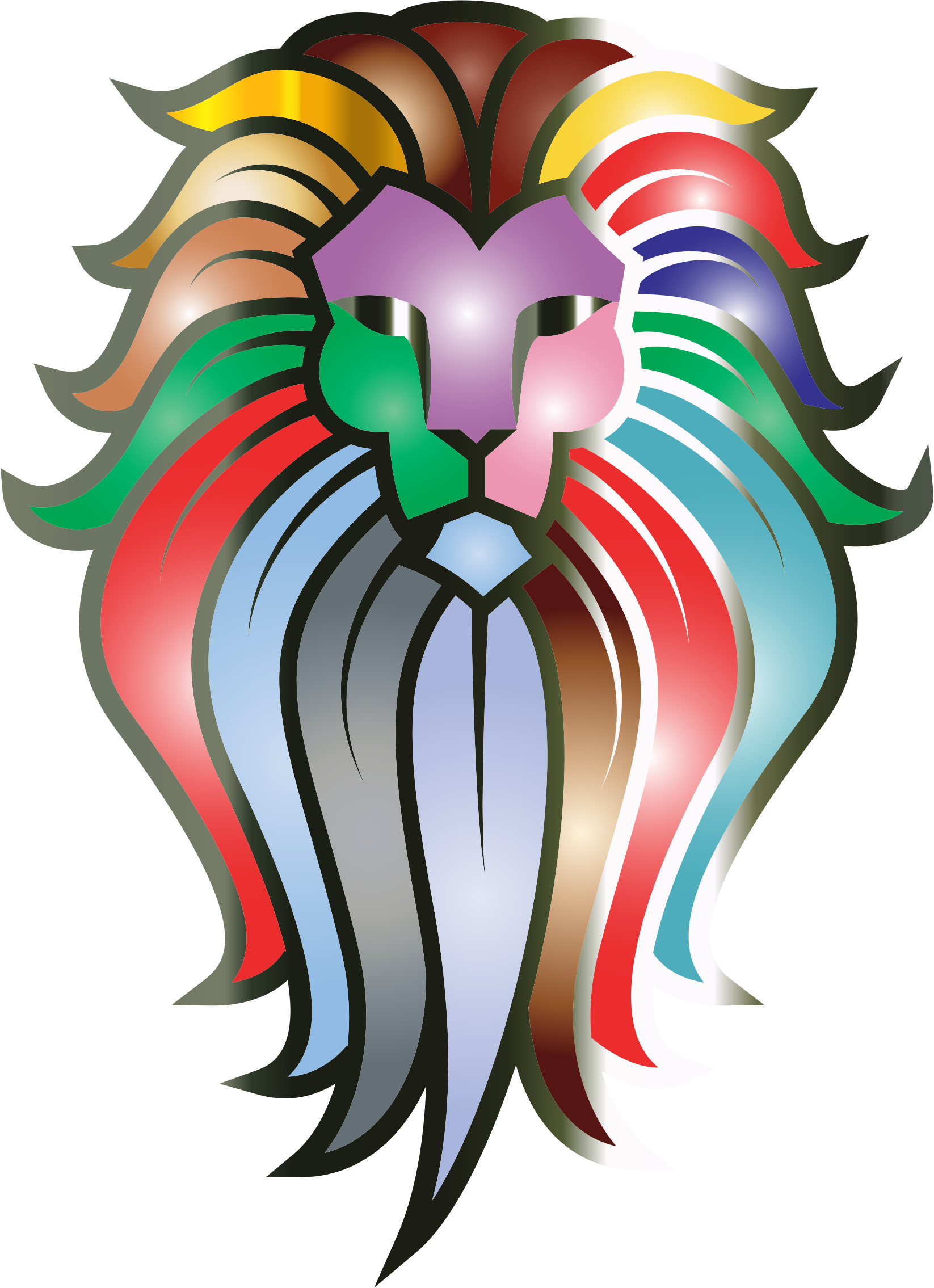 This Free Icons Png Design Of Chromatic Lion Face Tattoo Transparent PNG - 1646x2270 - Free Download on - Tattoo Transparent PNG Free Download