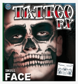 Skull Face Temp Tattoo - Skeleton Face Temporary Tattoo Transparent PNG - 800x1268 - Free Download on - Tattoo Transparent PNG Free Download