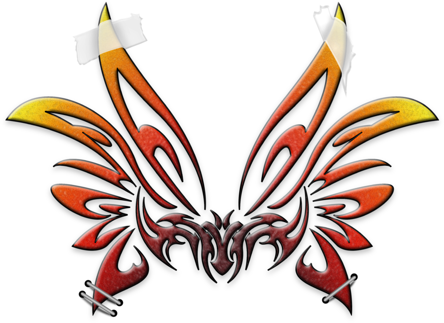 Alien Wings Tribal Tattoo Stencil - Alien Tribal Png - Free Transparent PNG Clipart Images Download. - Tattoo Transparent PNG Free Download