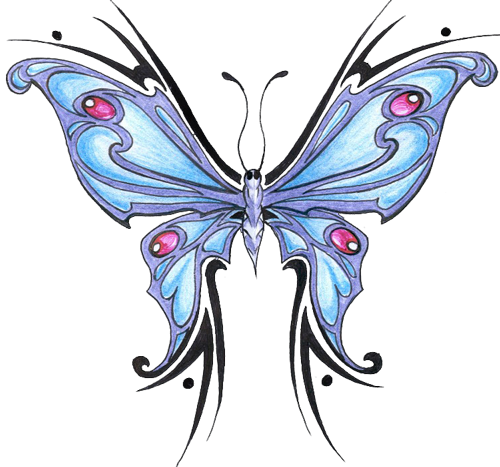 Butterfly Tattoo Designs Blue Png Pic 2 - Butterfly Tattoo Designs Png - Free Transparent PNG Clipart Images Download. - Tattoo Transparent PNG Free Download