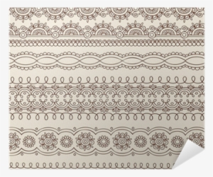 Henna Mehndi Tattoo Paisley Vector Border Designs Poster - Desenho Tattoo Bracelete Renda Transparent PNG - 400x400 - Free Download on - Tattoo Transparent PNG Free Download