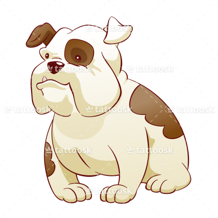 British Bulldog Tattoo Design - Bulldog Cartoon Cute Transparent PNG - 450x450 - Free Download on - Tattoo Transparent PNG Free Download