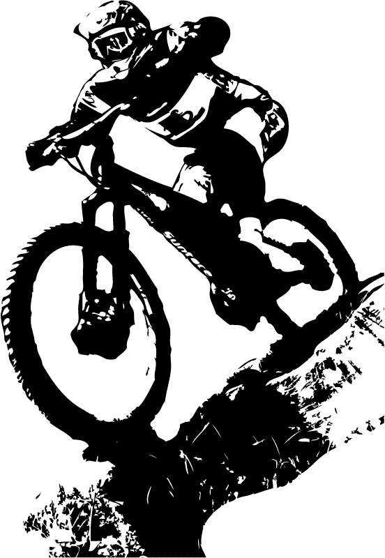 Mountain Bicycle Tattoo Cross Bike Cycling Biking Clipart - Downhill Bike Logo Transparent PNG - 552x800 - Free Download on - Tattoo Transparent PNG Free Download