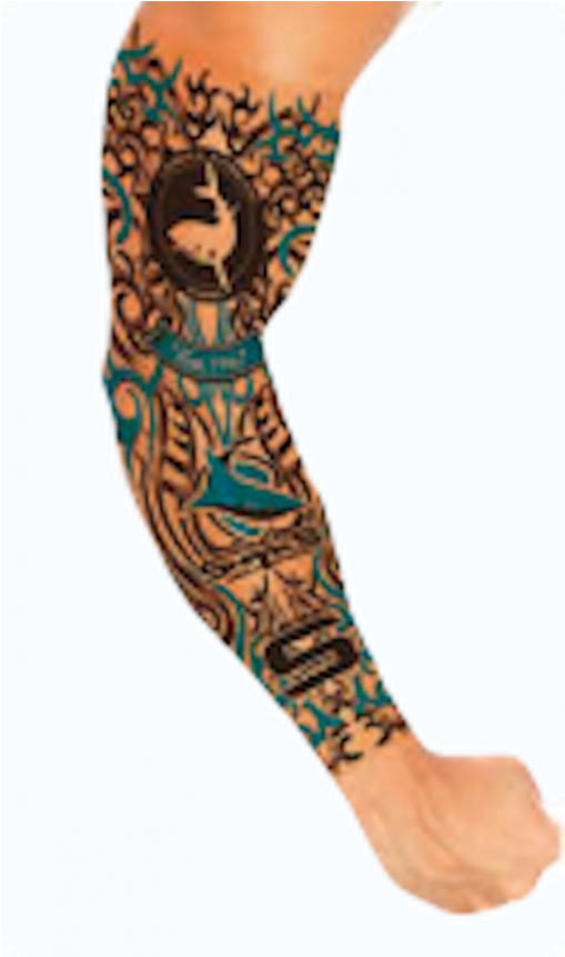 Cronulla Sharks Nrl Adult Tattoo Sleeve - Sock Transparent PNG - 800x860 - Free Download on - Tattoo Transparent PNG Free Download