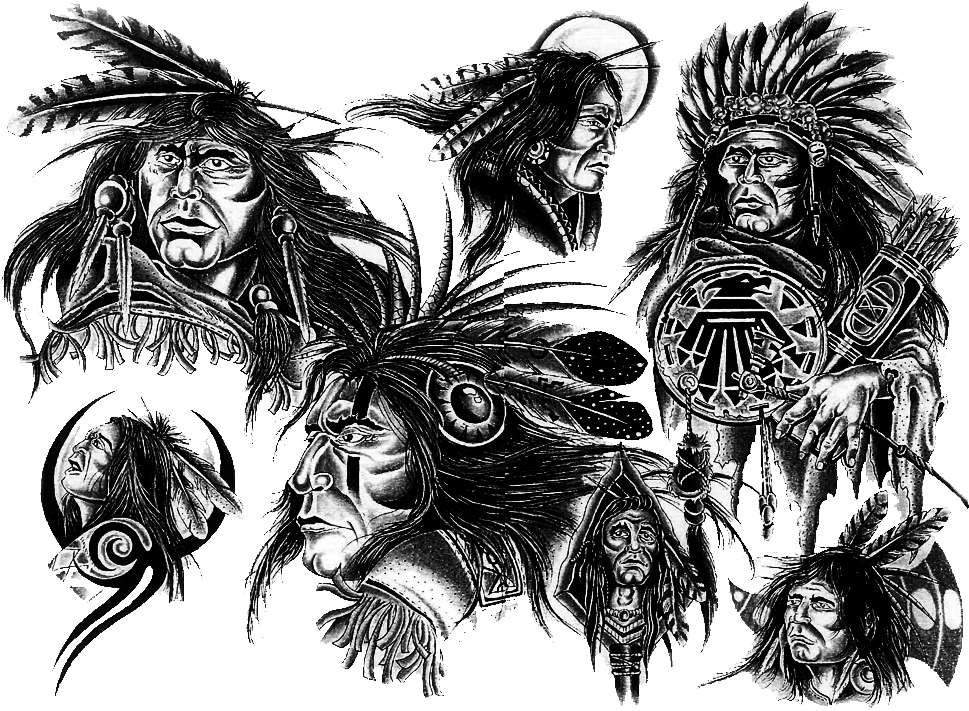 Sleeve Tattoo Americans In - Native American Tribal Tattoo Sketches Transparent PNG - 1024x768 - Free Download on - Tattoo Transparent PNG Free Download