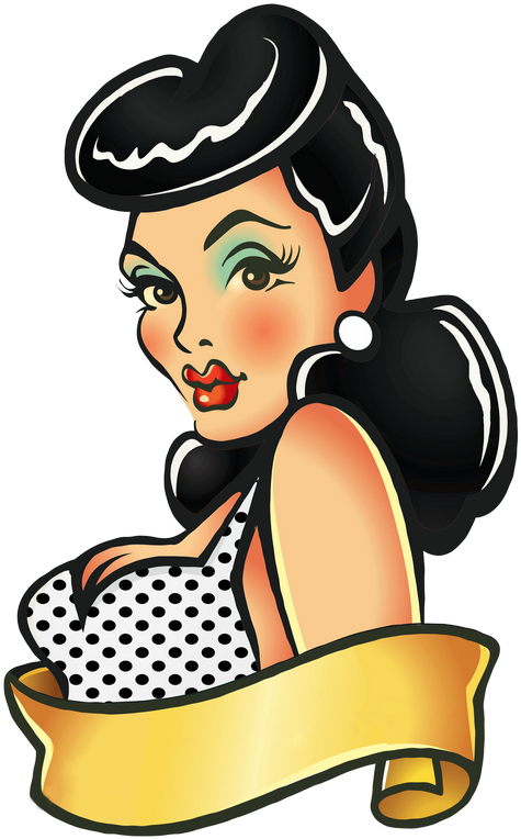 Pinup Girl Sychobilly Rockabilly Tattoo Designs Photo - Pin Up Girl Png - Free Transparent PNG Clipart Images Download. - Tattoo Transparent PNG Free Download