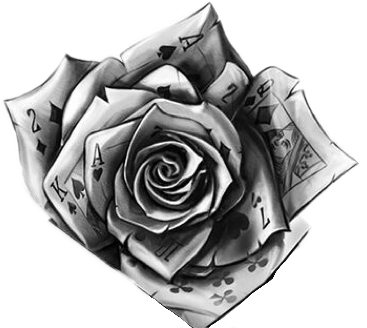 Clipart Freeuse Stock Vegas Card Tattoo Finally - Rose Playing Cards Tattoo Transparent PNG - 1432x1277 - Free Download on - Tattoo Transparent PNG Free Download
