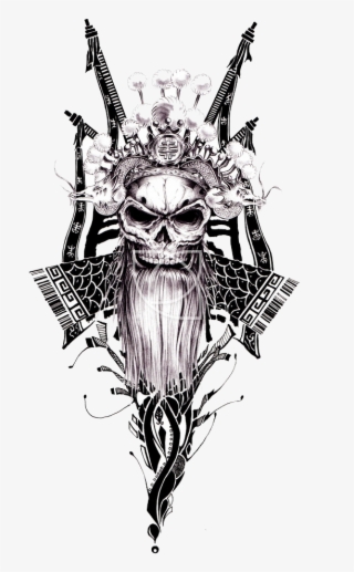 Spotify Chinese Skull Tattoo Opera Peking Characters - Skull Haircut Mustache Beards Monochrome Tattoo Transparent PNG - 658x931 - Free Download on - Tattoo Transparent PNG Free Download