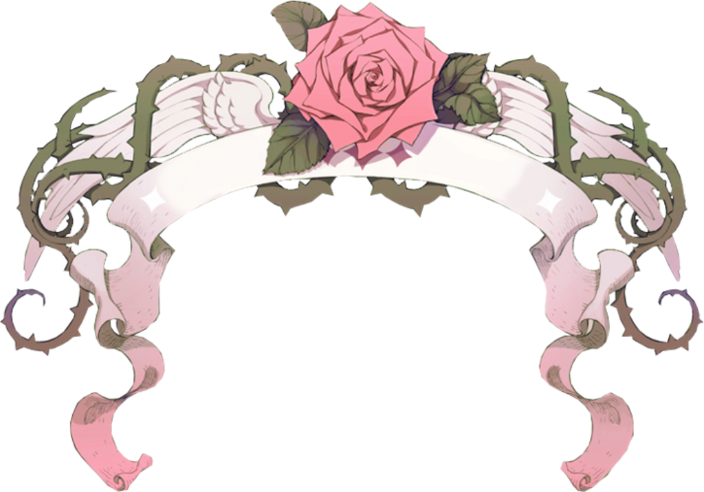 #tattoo #rose #cartoon #thorns #wings #ribbon #pastel - Floribunda Transparent PNG - 1024x717 - Free Download on - Tattoo Transparent PNG Free Download