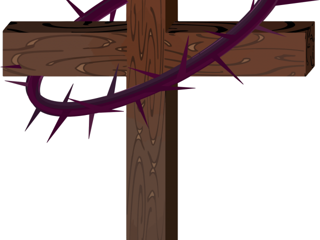 Cross Tattoos Clipart Wooden - Gambar Salib Dan Mahkota Duri Transparent PNG - 640x480 - Free Download on - Tattoo Transparent PNG Free Download