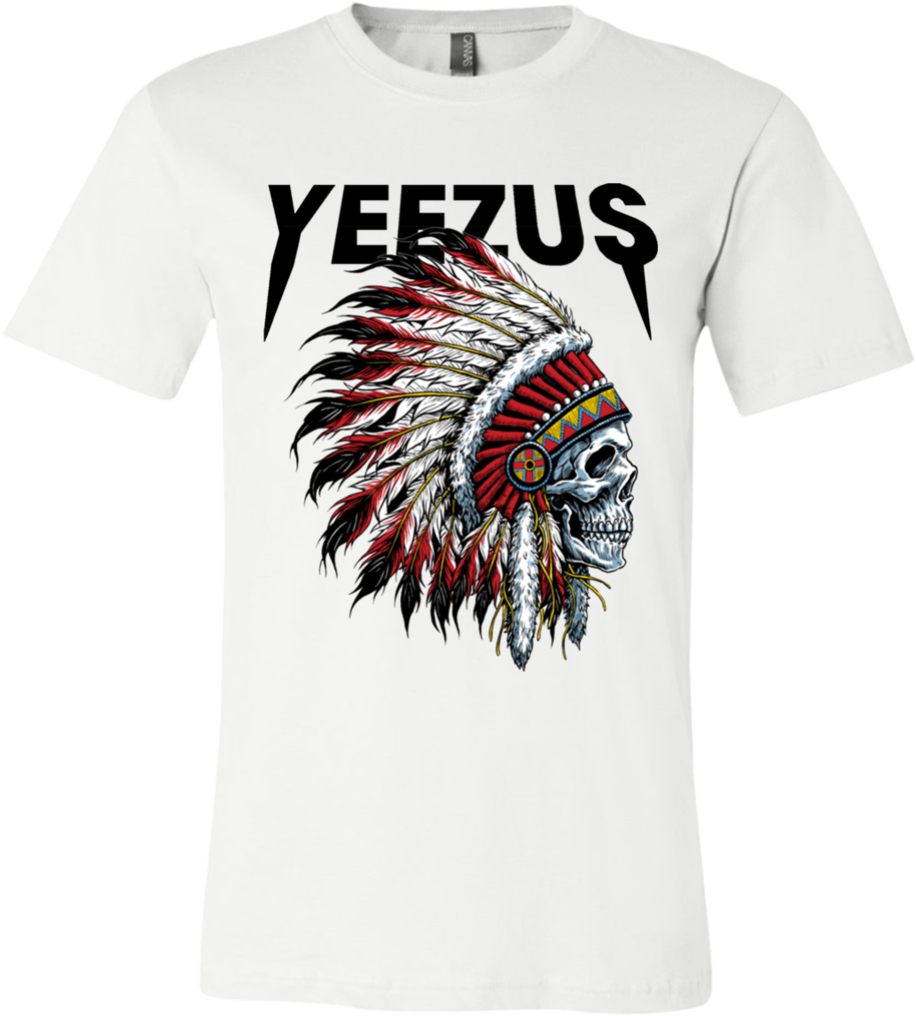 Yeezus Shirt Kanye God West Dream Tour College Graduate - Indian Chief Tattoo Skull Transparent PNG - 1024x1024 - Free Download on - Tattoo Transparent PNG Free Download