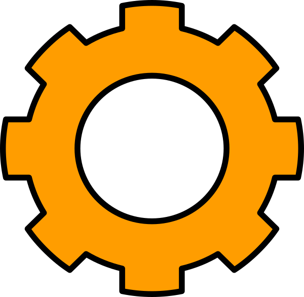 Orange Gear Clip Art At Clker - Sepuluh Nopember Institute Of Technology - Free Transparent PNG Clipart Images Download. - Technology Transparent PNG Free Download