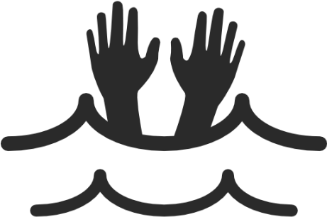 Your Brilliant Marketing, Sales And Technology Teams - Warning No Lifeguard On Duty Print Hands Swimming Picture - Free Transparent PNG Clipart Images Download. - Technology Transparent PNG Free Download