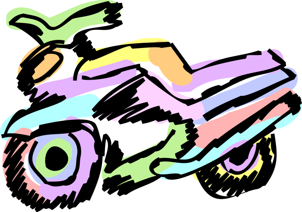 Vector Illustration Of Street Bike Motorcycle Or Motorbike - Vector Illustration Of Street Bike Motorcycle Or Motorbike - Free Transparent PNG Clipart Images Download. - Vehicles Transparent PNG Free Download