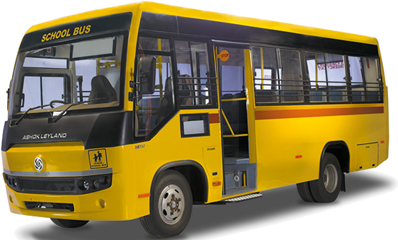 Buses / Passenger Vehicles - Ashok Leyland School Bus 26 Seater Price - Free Transparent PNG Clipart Images Download. - Vehicles Transparent PNG Free Download