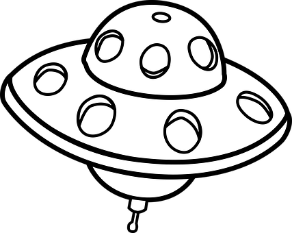 Alien Flying Object Print Ufo Vehicle Alie - Ufo Clipart Black And White - Free Transparent PNG Clipart Images Download. - Vehicles Transparent PNG Free Download