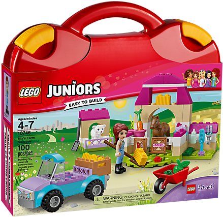 Care For The Animals At The Farm, Featuring A Pickup - Lego Juniors Mia's Farm Suitcase - Free Transparent PNG Clipart Images Download. - Vehicles Transparent PNG Free Download