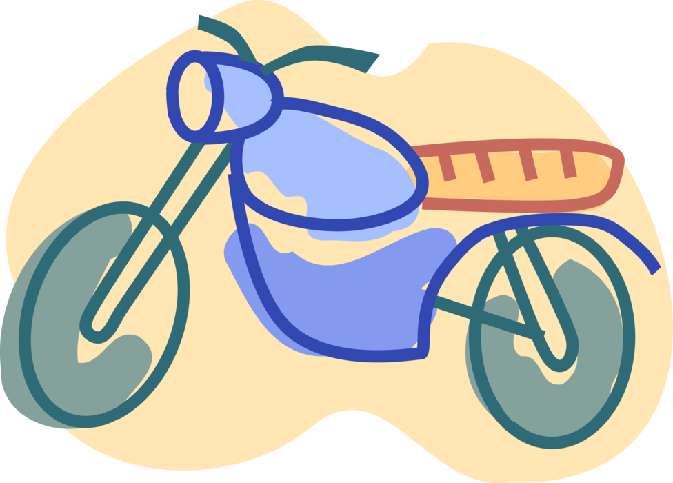 Vector Illustration Of Dirt Bike Motorcycle Or Motorbike - Vector Illustration Of Dirt Bike Motorcycle Or Motorbike - Free Transparent PNG Clipart Images Download. - Vehicles Transparent PNG Free Download