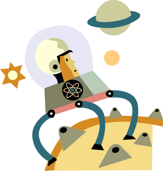 Vector Illustration Of Astronaut Explores Planet Surface - Vector Illustration Of Astronaut Explores Planet Surface - Free Transparent PNG Clipart Images Download. - Vehicles Transparent PNG Free Download