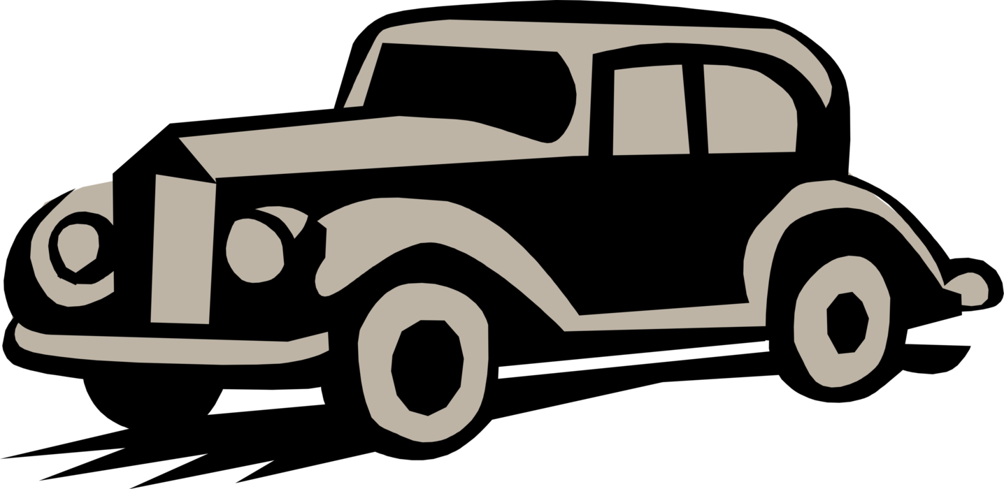 Vector Illustration Of Vintage Antique Automobile Car - Hickory Flat Hwy Automotive Cap - Free Transparent PNG Clipart Images Download. - Vehicles Transparent PNG Free Download