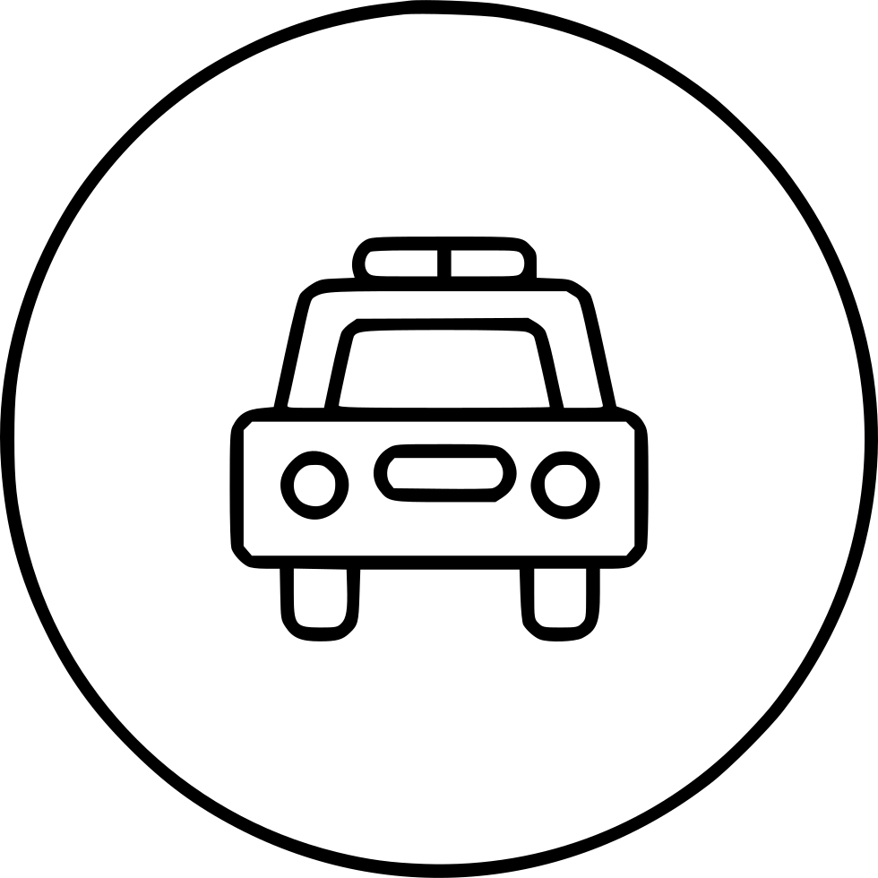 Police Cop Car Vehicle Police Car Comments - Line Art - Free Transparent PNG Clipart Images Download. - Vehicles Transparent PNG Free Download