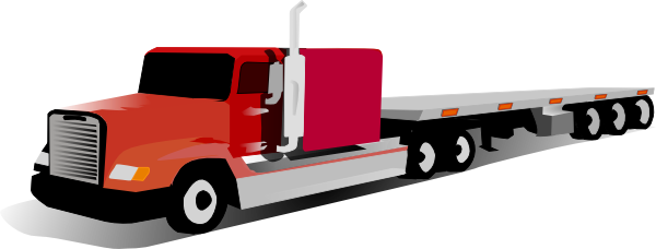 Clipart Of Trailer, Semi And Vehicles - Flatbed Truck - Free Transparent PNG Clipart Images Download. - Vehicles Transparent PNG Free Download