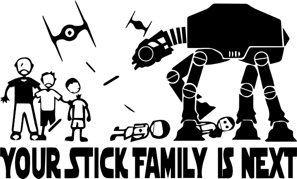 Vehicles, Personal Use, Starwarsstickfamily - Sticker Star Wars Atat Transparent PNG - 612x369 - Free Download on - Vehicles Transparent PNG Free Download