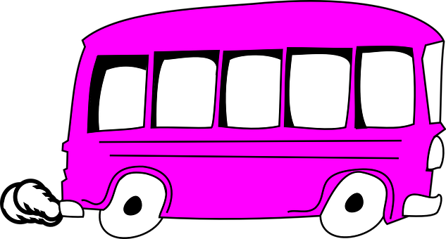 Bus School Bus Pink Transportation Vehicle - Bus Clip Art - Free Transparent PNG Clipart Images Download. - Vehicles Transparent PNG Free Download