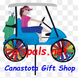 Golf Cart 17" Lady, Vehicle Spinners - Premier Lady Golf Cart Spinner 17 Inch Spinner - Free Transparent PNG Clipart Images Download. - Vehicles Transparent PNG Free Download