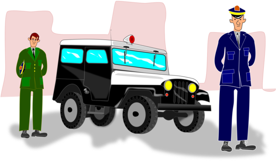 Cartoon Jeep Motor Vehicle Drawing - Policia Con Carro Dibujo - Free Transparent PNG Clipart Images Download. - Vehicles Transparent PNG Free Download