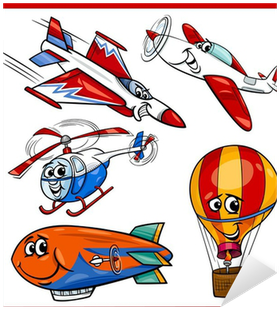 Funny Cartoon Aircraft Vehicles Set Sticker • Pixers® - Funny Cartoon Aircraft Vehicles Set Sticker • Pixers® - Free Transparent PNG Clipart Images Download. - Vehicles Transparent PNG Free Download