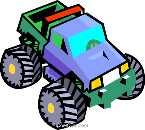 Big Wheel Vehicle Royalty Free Vector Clip Art Illustration - Toys For Kids - Free Transparent PNG Clipart Images Download. - Vehicles Transparent PNG Free Download