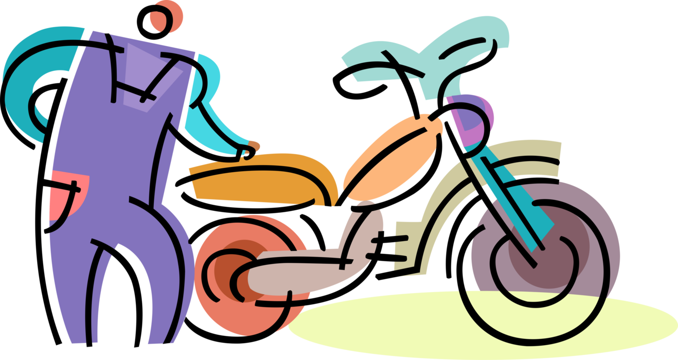 Vector Illustration Of Motorcyclist Rides Motorcycle - Vector Illustration Of Motorcyclist Rides Motorcycle - Free Transparent PNG Clipart Images Download. - Vehicles Transparent PNG Free Download