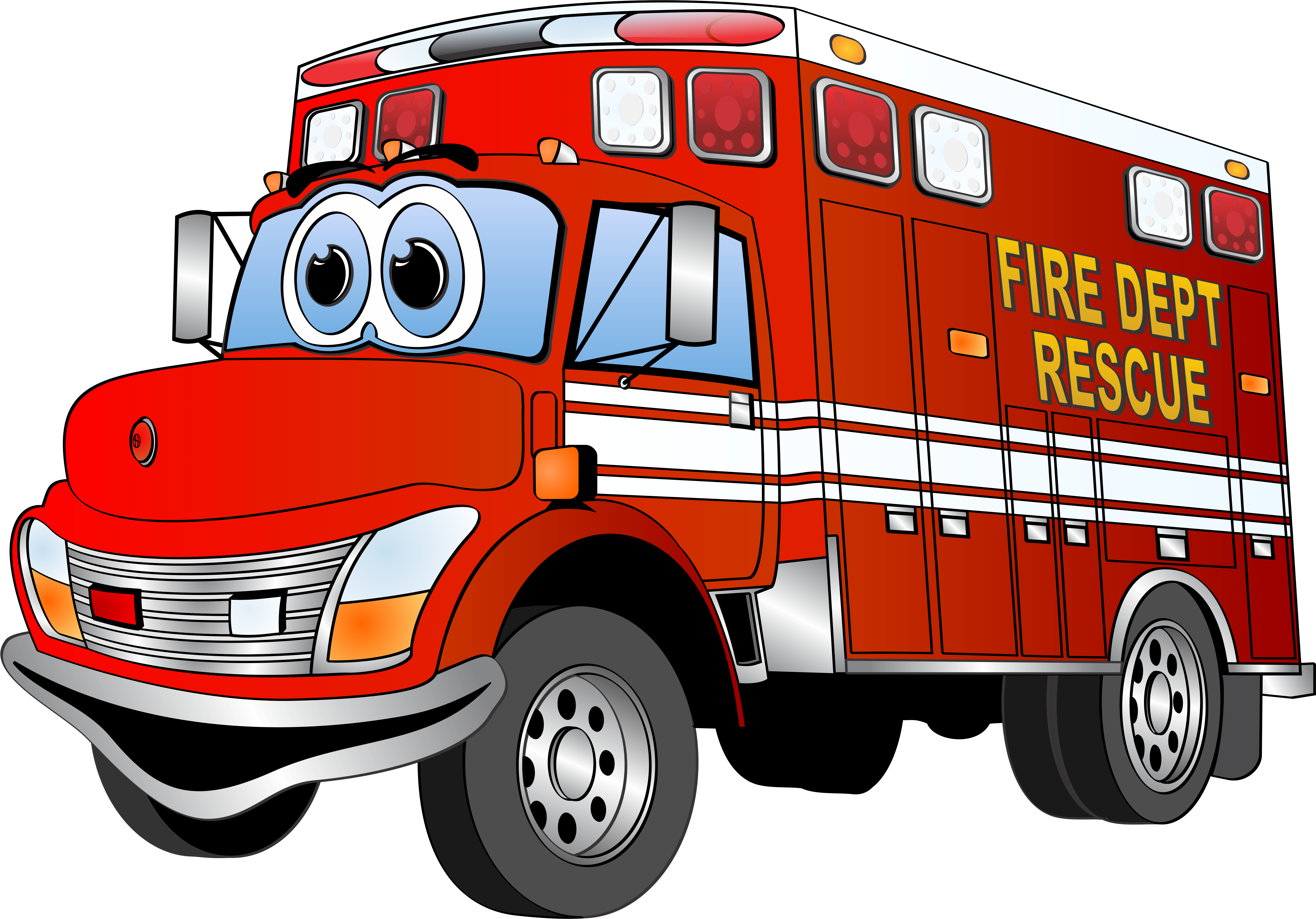 Firefighter Clipart Emergency Vehicle Pencil And In - Red Fire Truck Cartoon - Free Transparent PNG Clipart Images Download. - Vehicles Transparent PNG Free Download