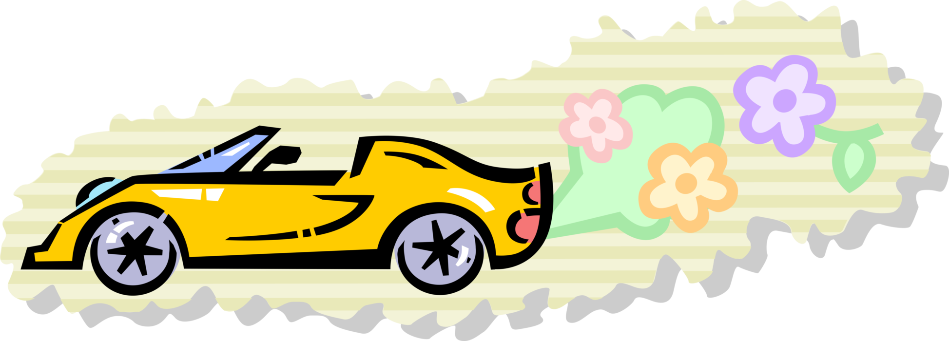 Vector Illustration Of Convertible Sports Car Automobile - Vector Illustration Of Convertible Sports Car Automobile - Free Transparent PNG Clipart Images Download. - Vehicles Transparent PNG Free Download