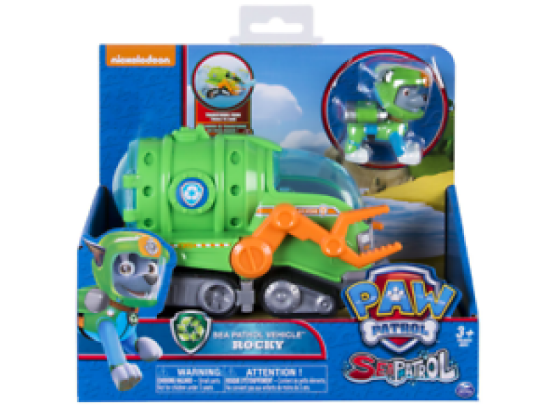 In Stock Paw Patrol 6040070 Rocky Sea Patrol Vehicle - Paw Patrol Sea Patrol Transparent PNG - 800x785 - Free Download on - Vehicles Transparent PNG Free Download