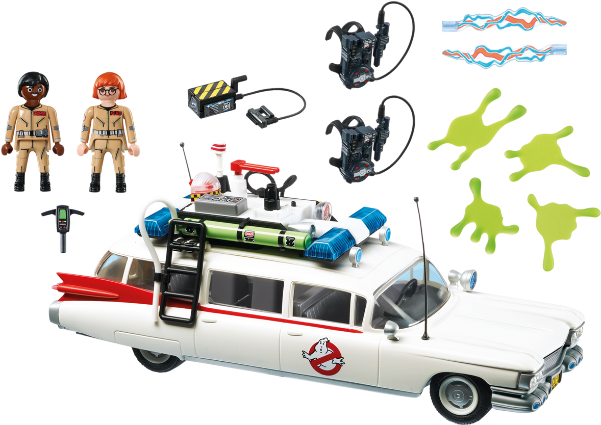 Playmobil Ecto-1 Vehicle With Figures Set - Playmobil Ghostbusters Ecto-1 9220 - Free Transparent PNG Clipart Images Download. - Vehicles Transparent PNG Free Download