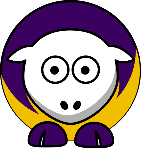Sheep 3 Toned Minnesota Vikings Colors Clip Art - Cal State Fullerton Titans - Free Transparent PNG Clipart Images Download. - Viking Transparent PNG Free Download