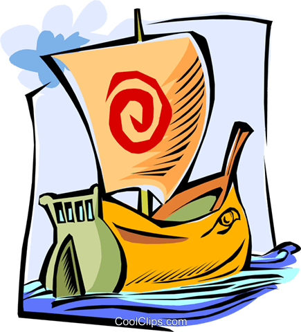 Viking Ship Royalty Free Vector Clip Art Illustration - Illustration - Free Transparent PNG Clipart Images Download. - Viking Transparent PNG Free Download