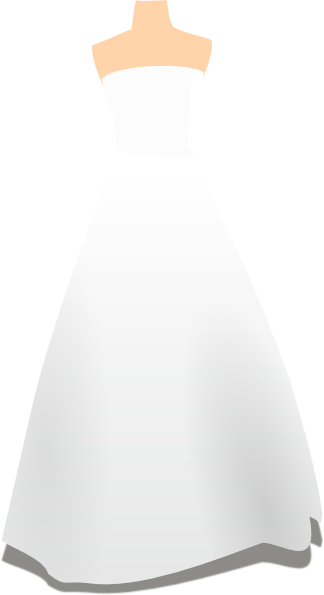 Wedding Dress Clip Art At Clker - Cartoon Wedding Dress Png - Free Transparent PNG Clipart Images Download. - Wedding Transparent PNG Free Download