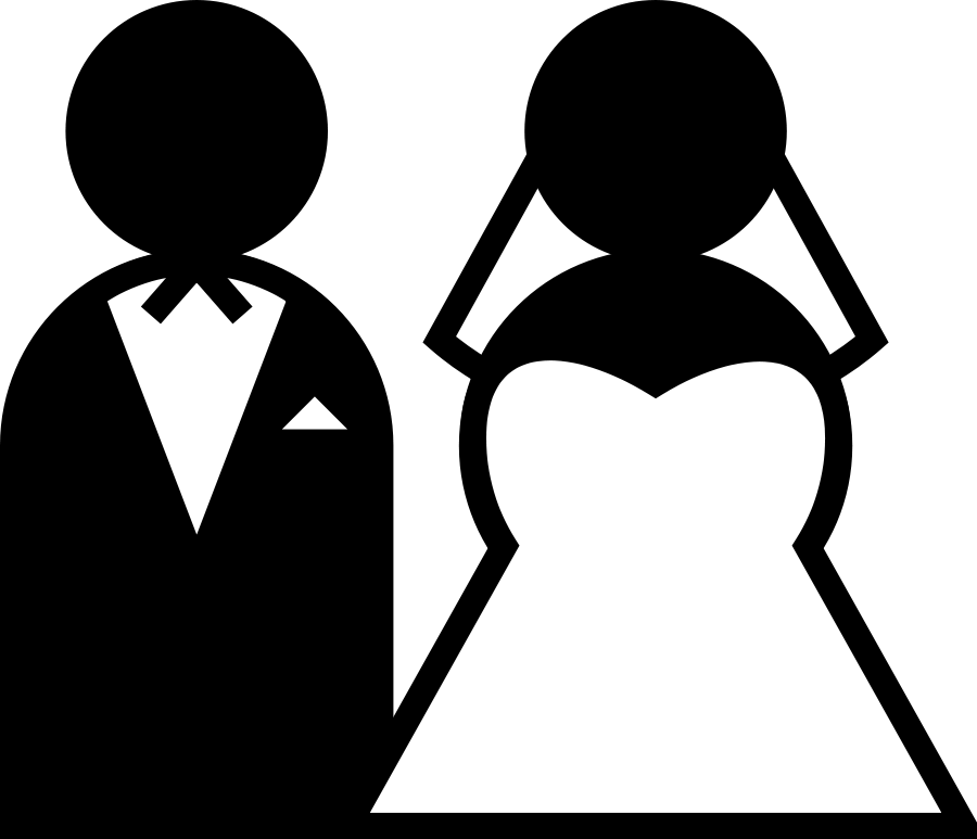 Wedding Rings Clipart, Vector Clip Art Online, Royalty - Bride And Groom Cartoon - Free Transparent PNG Clipart Images Download. - Wedding Transparent PNG Free Download