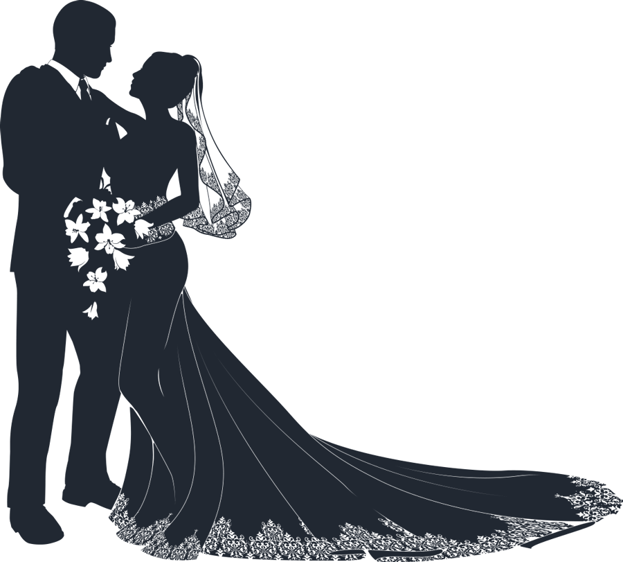 Wedding Dress Clipart Wedding Ceremony - Wedding Couple Vector Png - Free Transparent PNG Clipart Images Download. - Wedding Transparent PNG Free Download